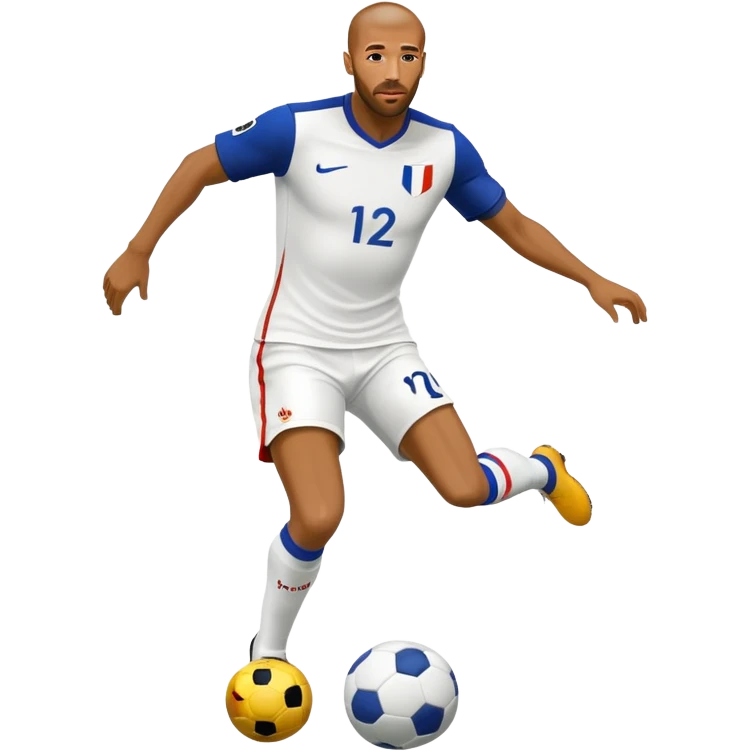 Thierry Henry with a football at his feet French football legend emoji