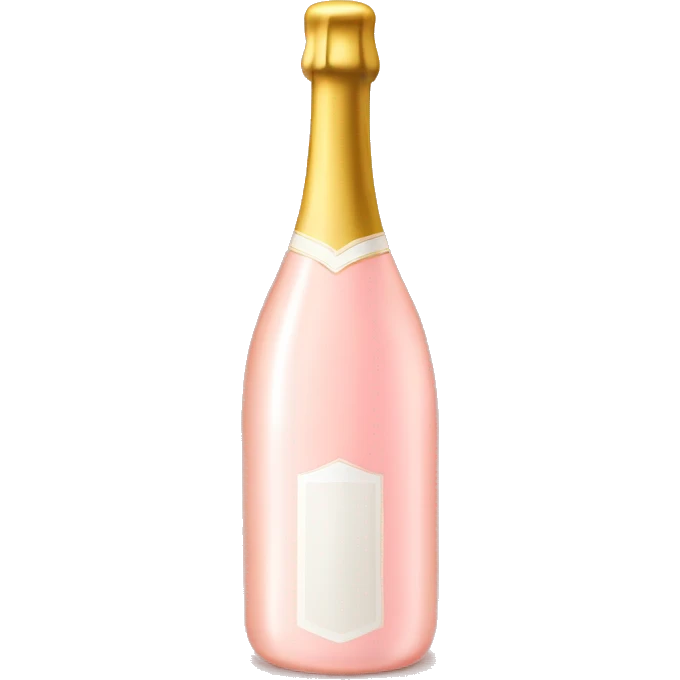 Light pink champagne bottle emoji