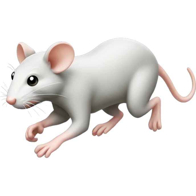 Running rat in the cold emoji