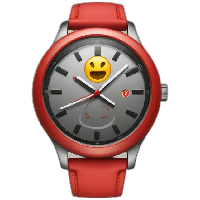 Reloj rojo emoji