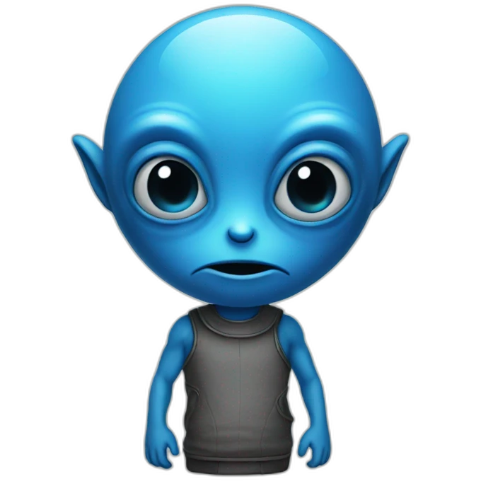blue alien emoji