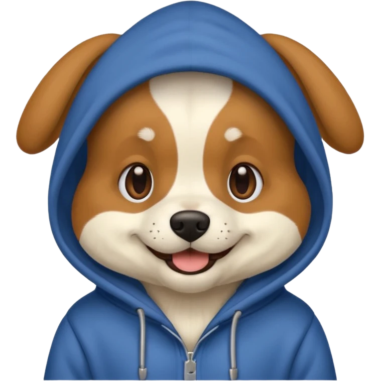 dog wearing a hoodie emoji