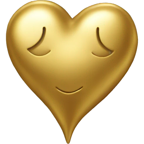 Gold heart  emoji