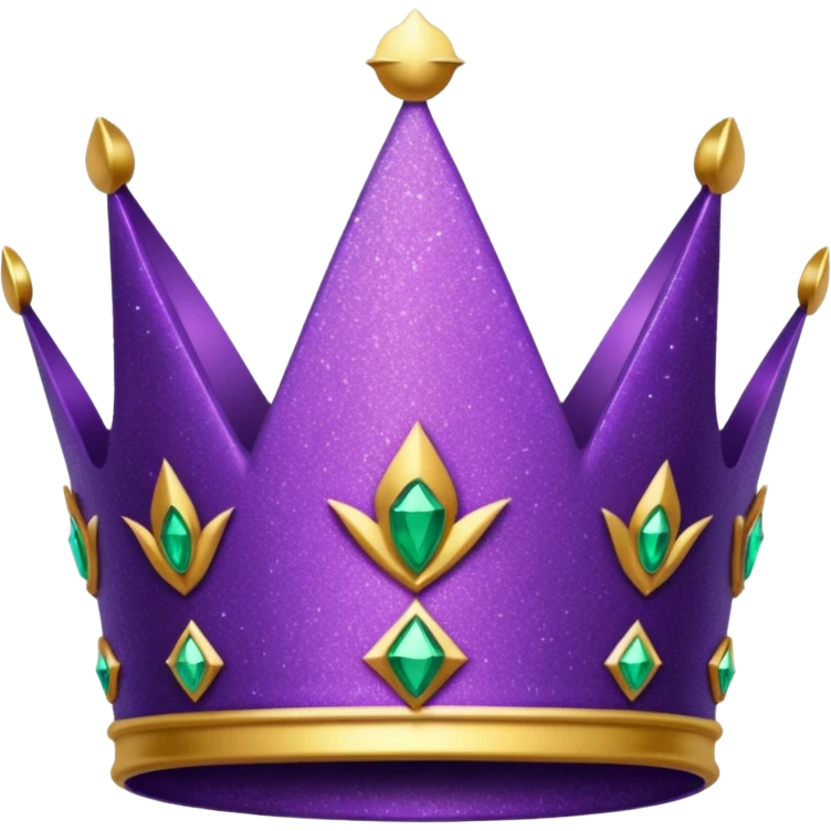 Purple Glitter Crown emoji