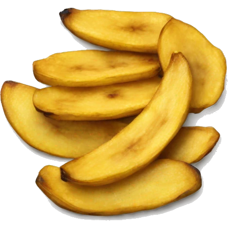 Fried plantain slices on a plate emoji