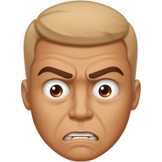 Angry man saying please stop talking  emoji