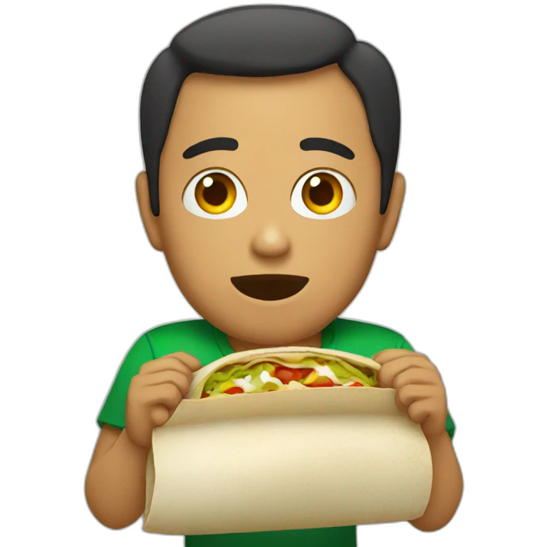 mexican eating a burrito emoji