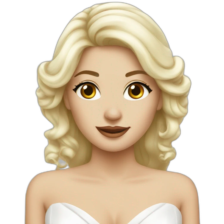 white blond beautiful bride emoji