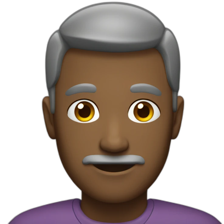 Un homme avec une tête carré emoji