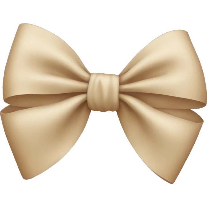 Beige bow emoji