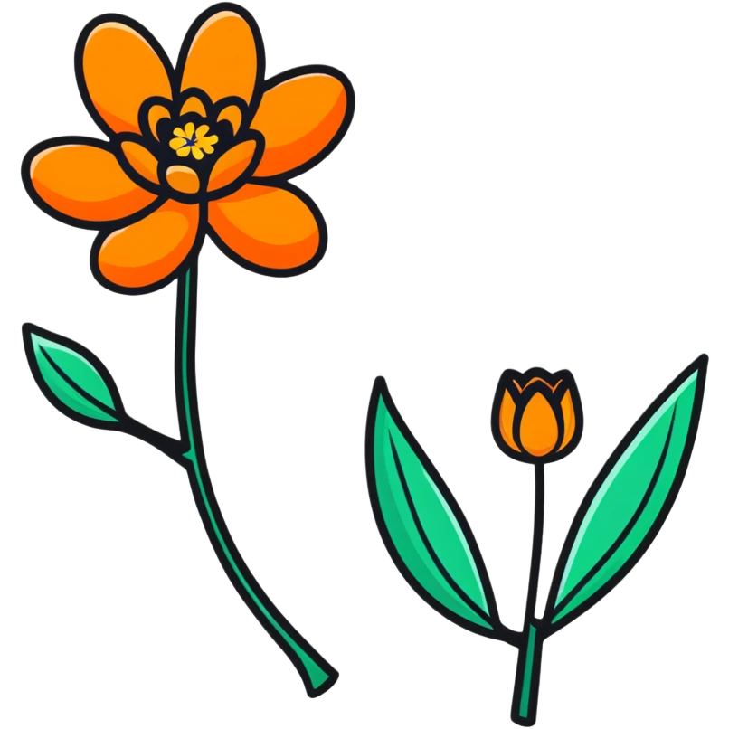 cempasúchil flower, Day of the Dead marigold, vibrant orange flower emoji