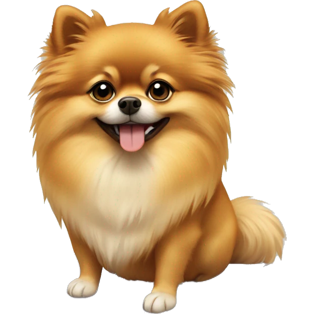 Pomeranian doing yoga emoji