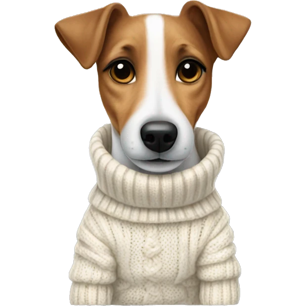 Jack Russell in a sweater emoji