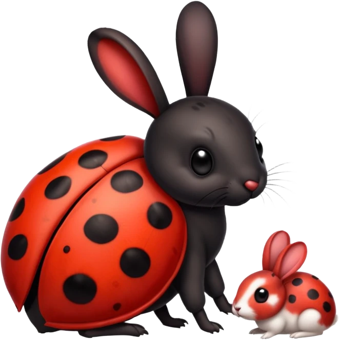 The mix of a bunny and a ladybug emoji