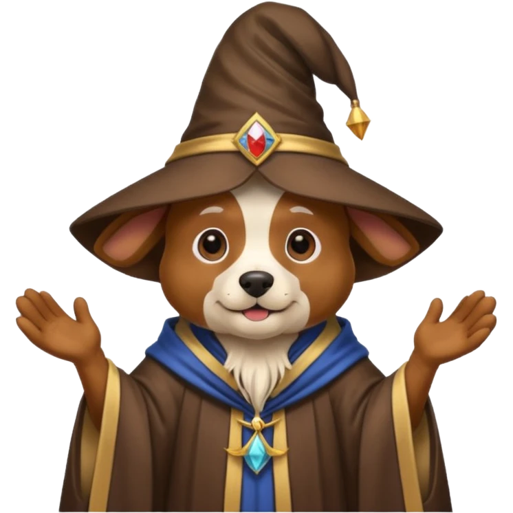 Dog wizard emoji