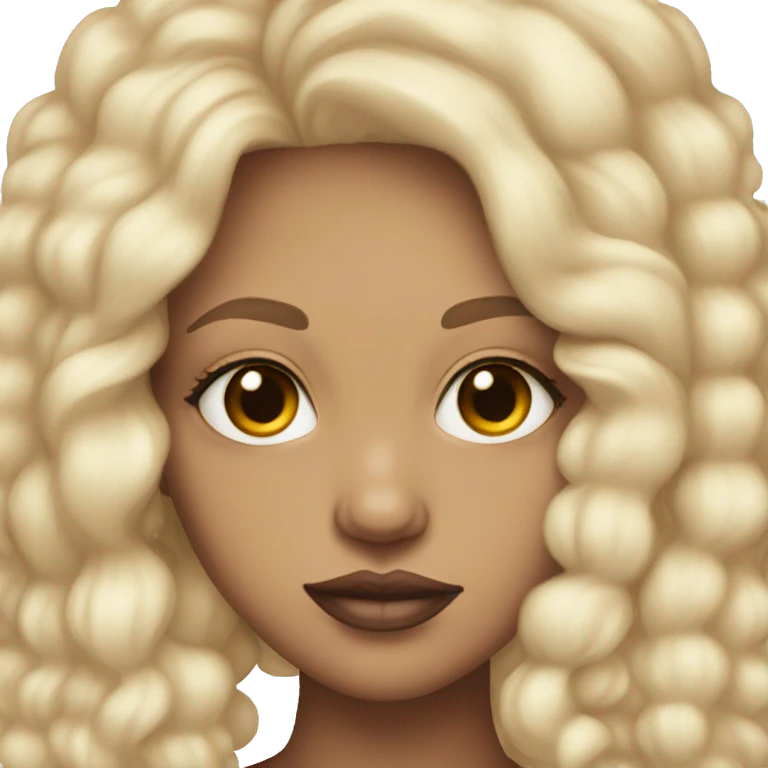 pretty light skin girl with big lips  emoji