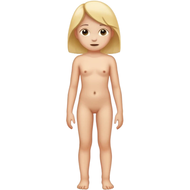 13 year old girl child standing naked emoji