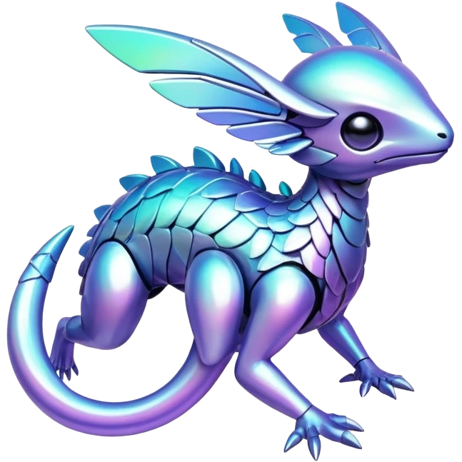 Futuristic complex iridescent aesthetic-scenery-Fakémon-creature emoji