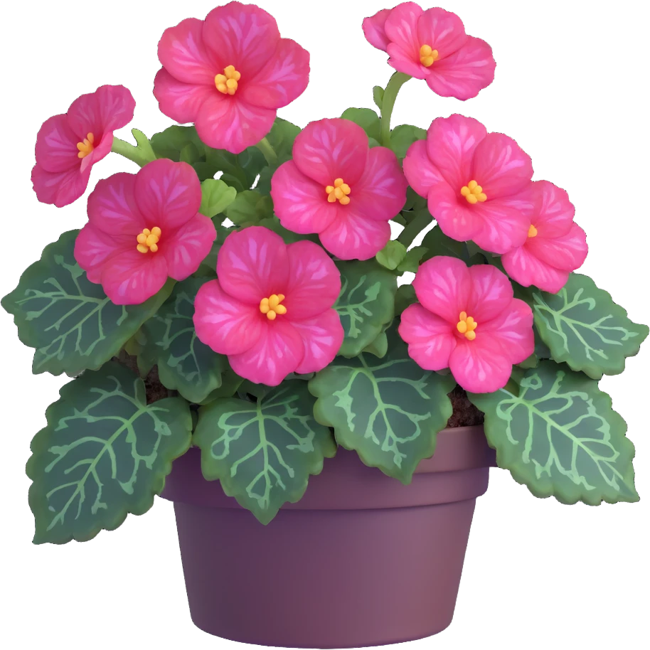 Bird's eye view of Begonia Rex plant showing spiral leaf formation from directly above, dark green leaves with purple edges and white spots emoji