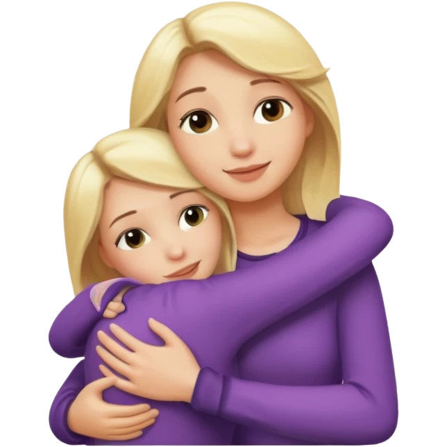 Blonde lady giving hugs emoji