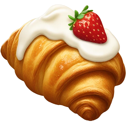 Strawberry croissant ￼ emoji