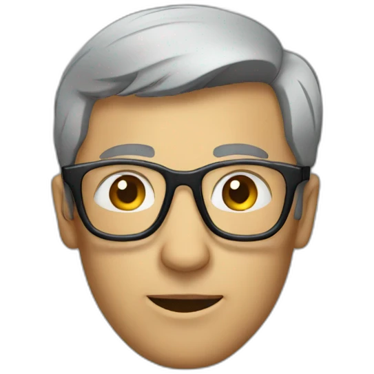 A man wearing glasses and masks emoji