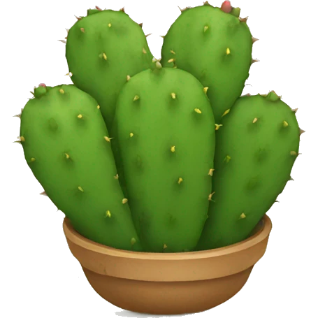 round Nopal without pot emoji