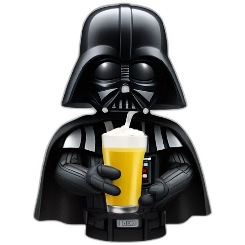 Darth Vader drinking a pastis  emoji