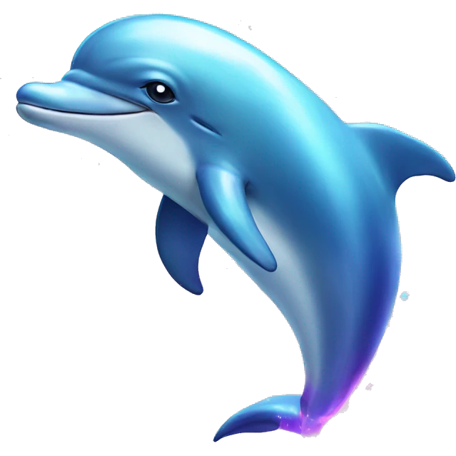 dolphin with shiny aura emoji