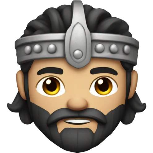 Viking with dark hair emoji