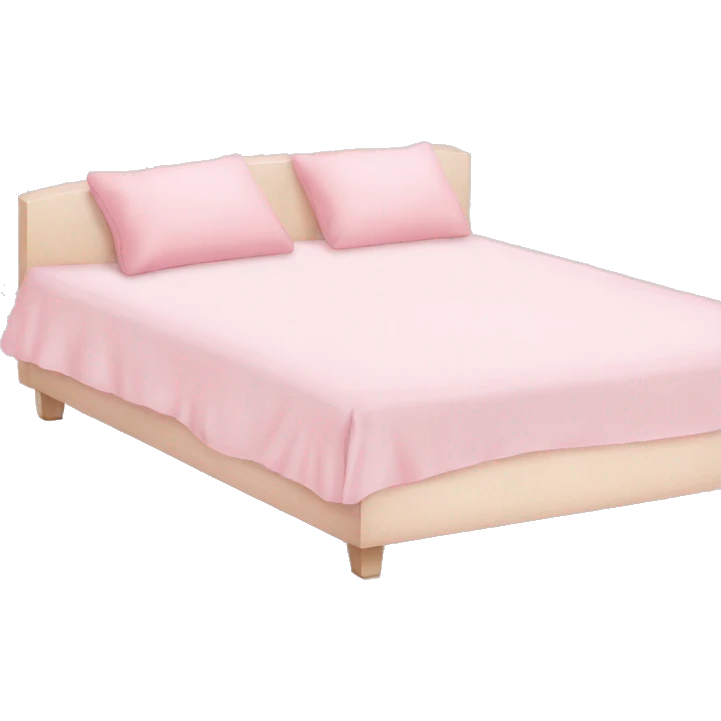 Light pink bed emoji