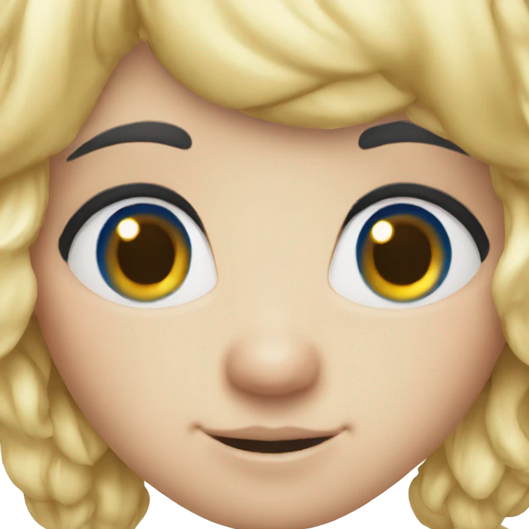 Gnome with blue eyes blonde hair emoji