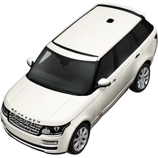 White Range Rover with a black roof emoji
