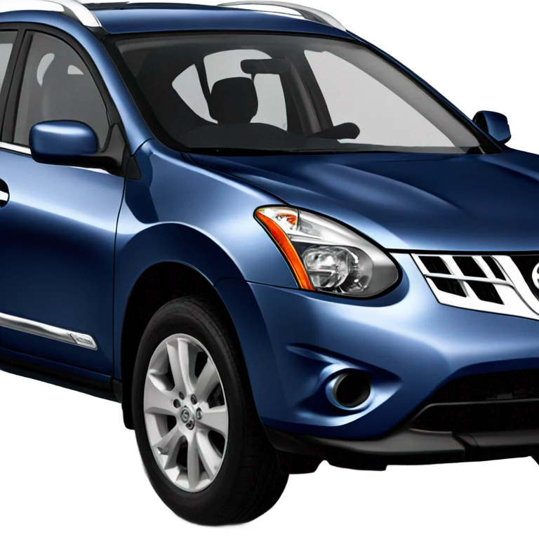 Car, dark blue 2014 Nissan Rogue Select emoji