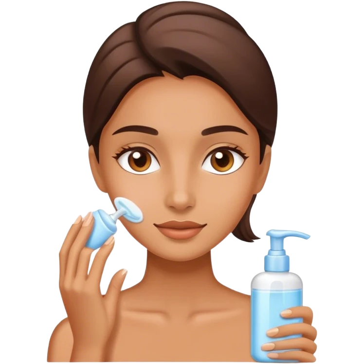 Girl doing skin care  emoji