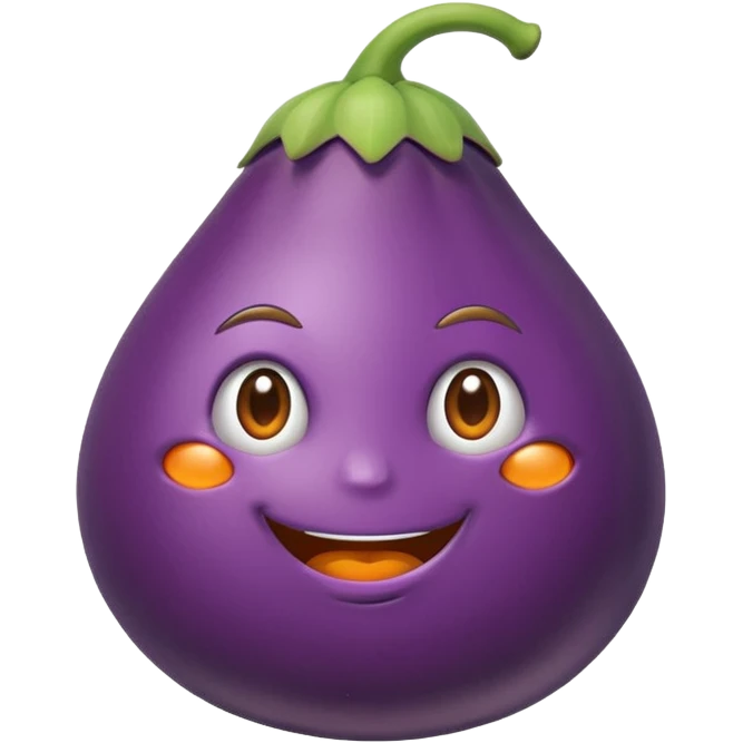 Une aubergine qui rentre dans une pêche emoji