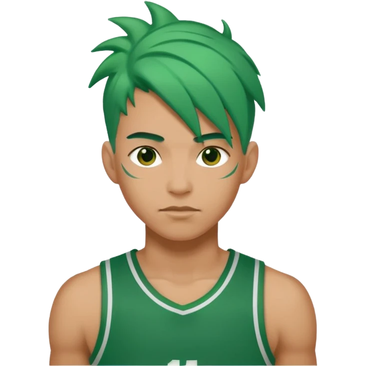 basketball player with green hair emoji