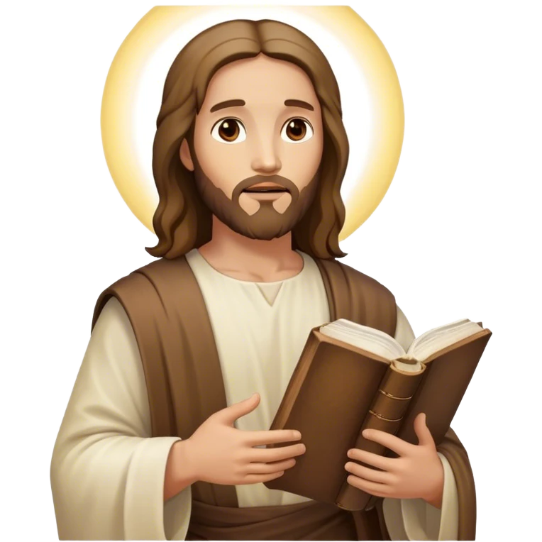 Jesus with a bibel emoji