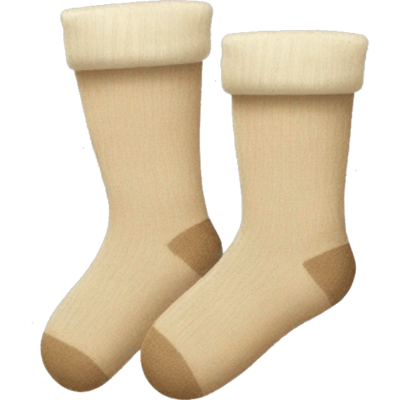 Two beige  socks emoji
