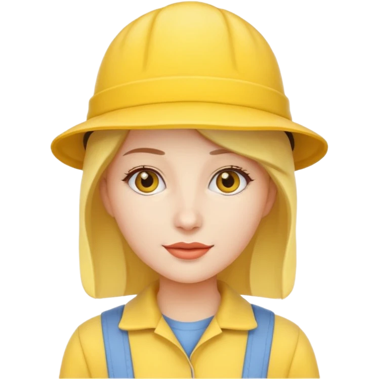 woman with yellow hat emoji