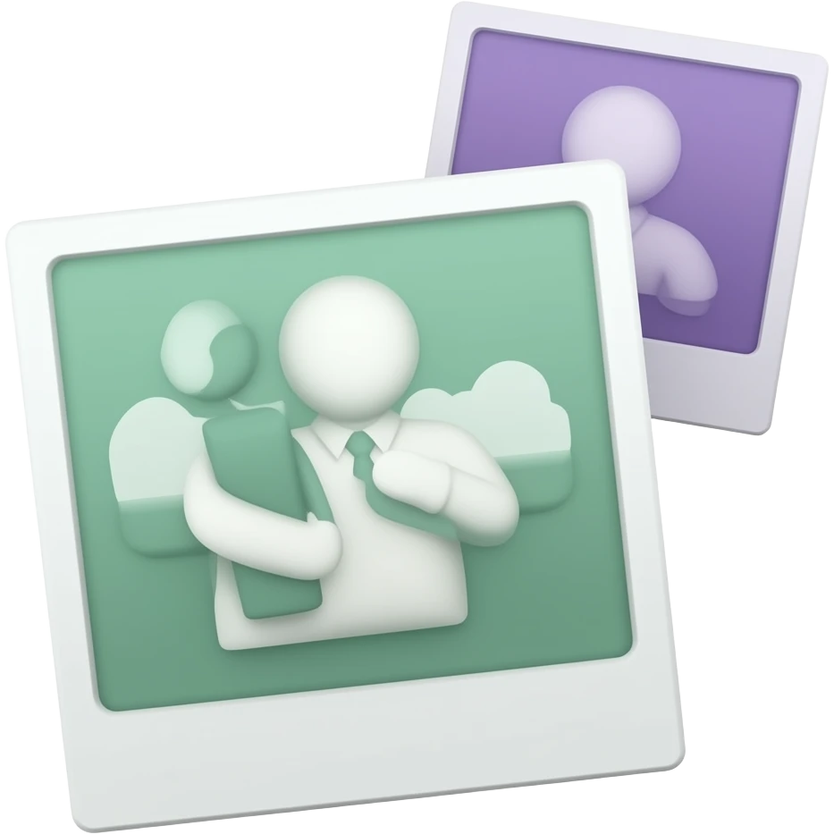 green purple  Polaroid photos strip images vertical soft paster colour emoji