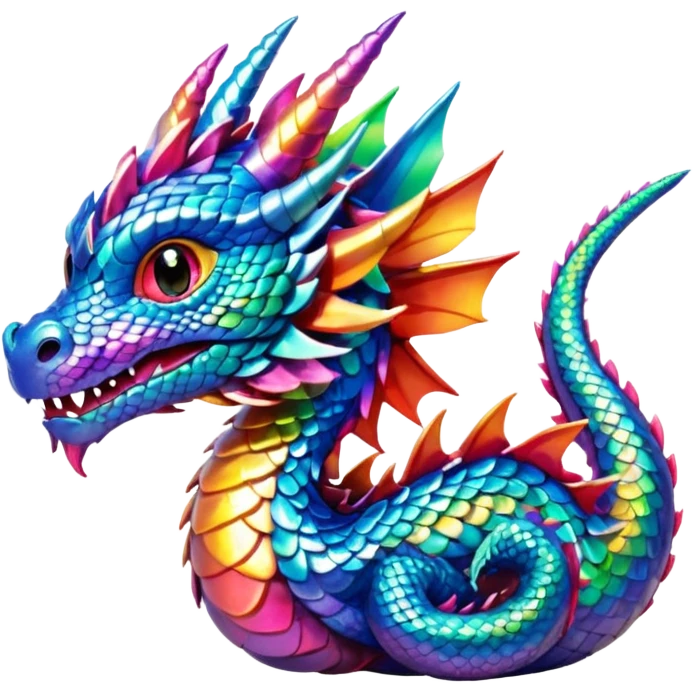 Rainbow dragon emoji