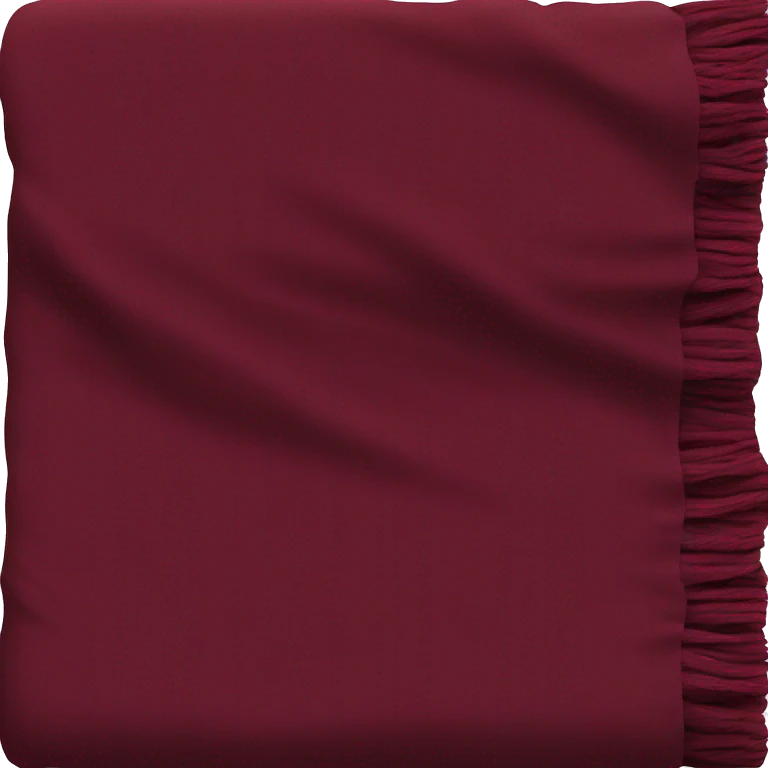 Realistic burgundy blanket neatly folded emoji