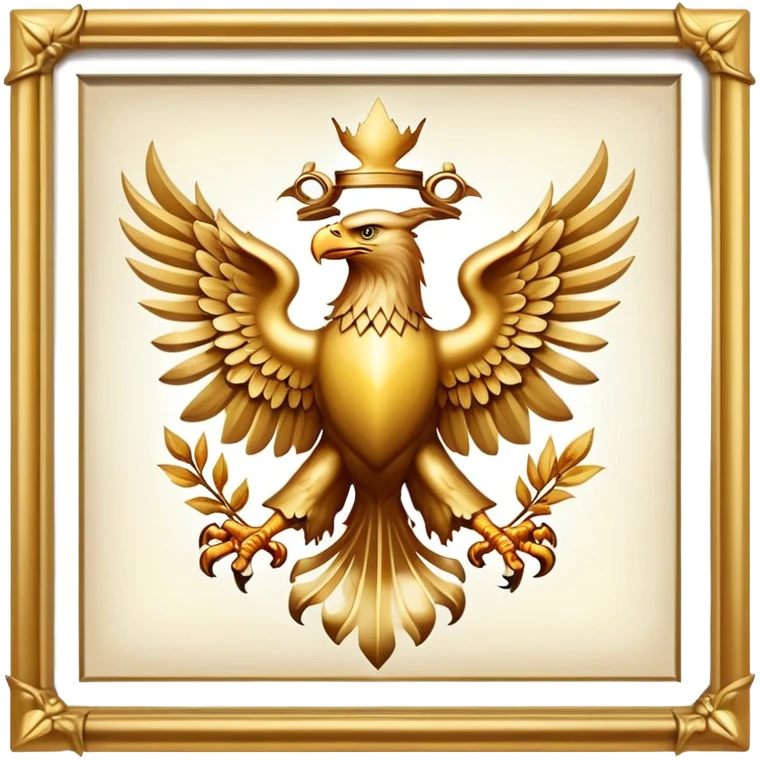 Game of thrones style eagle Sigil in square picture frame form  emoji