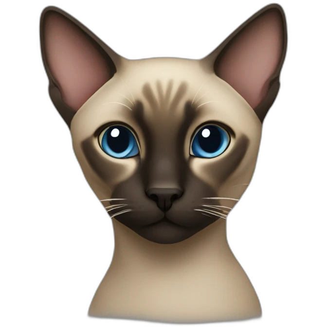 darker siamese cat with rounded head emoji