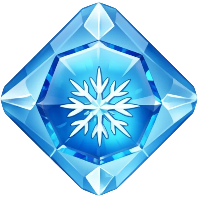 Blue Gem with an Ice Flake Inside emoji