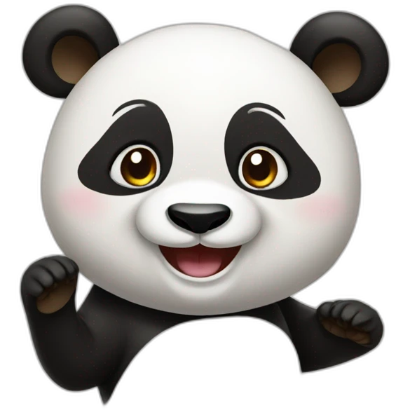 Very happy panda emoji