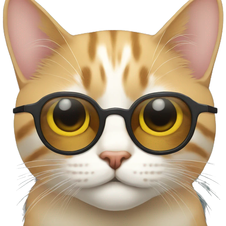 gato con lentes emoji