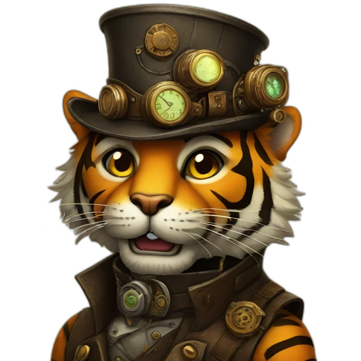 steampunk Tiger  emoji