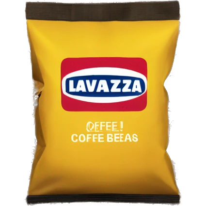 Lavazza yellow bag of coffee beans emoji